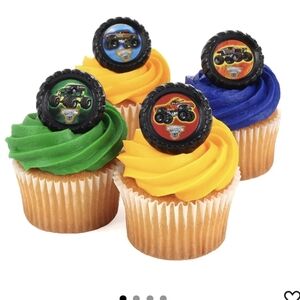 Monster Jam Monster Truck Cupcake Topper Rings